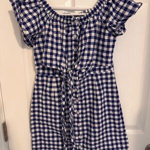 Tiffany Blue and White Checkered Top